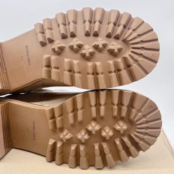 See by Chloe Mallory Chelsea Ankle Boots Dark Beige Leather 41 US 11 made SPAIN - Picture 12 of 12